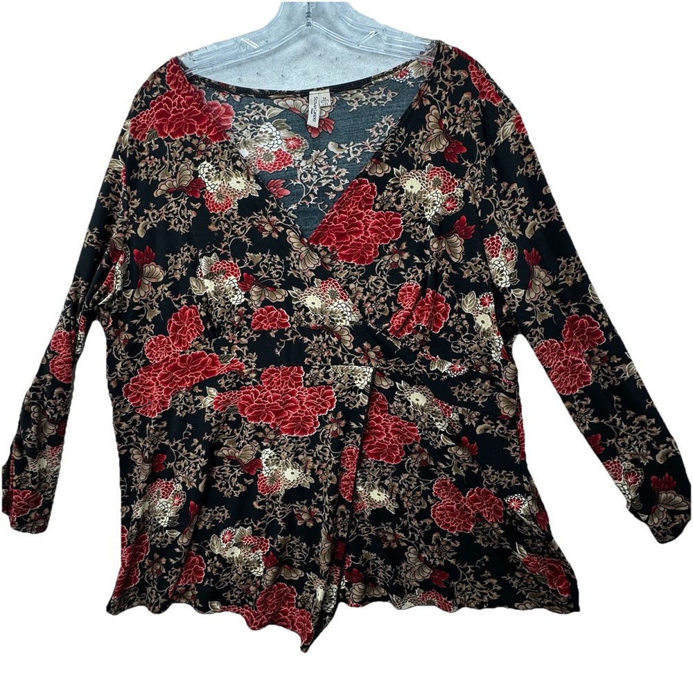 Vintage Y2K Babydol Top Gothic Fairy Asian Inspired Floral Witchy Size 1X / XL